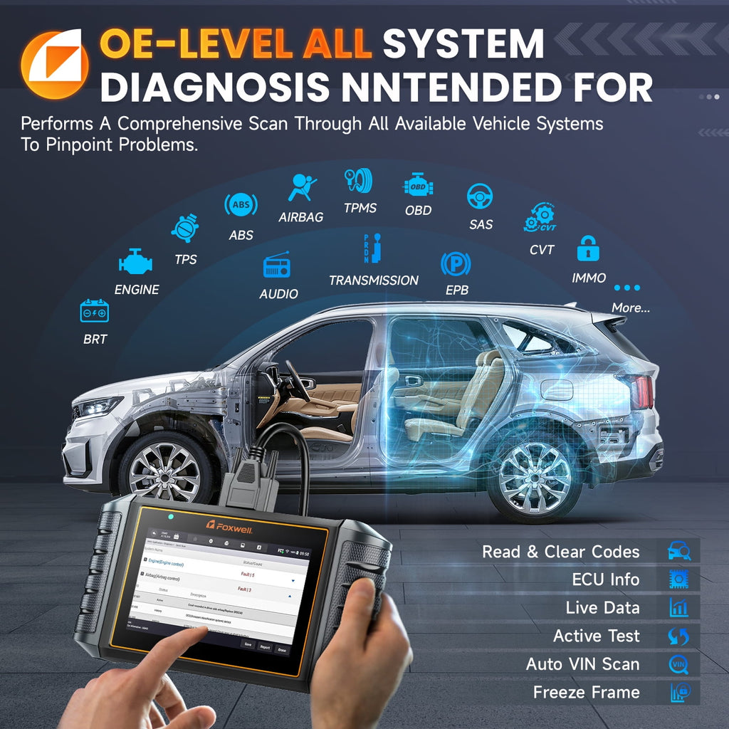 Automotive Bi-Directional Diagnostic Scan Tool OBD2 Scanner All System Code Reader All Reset
