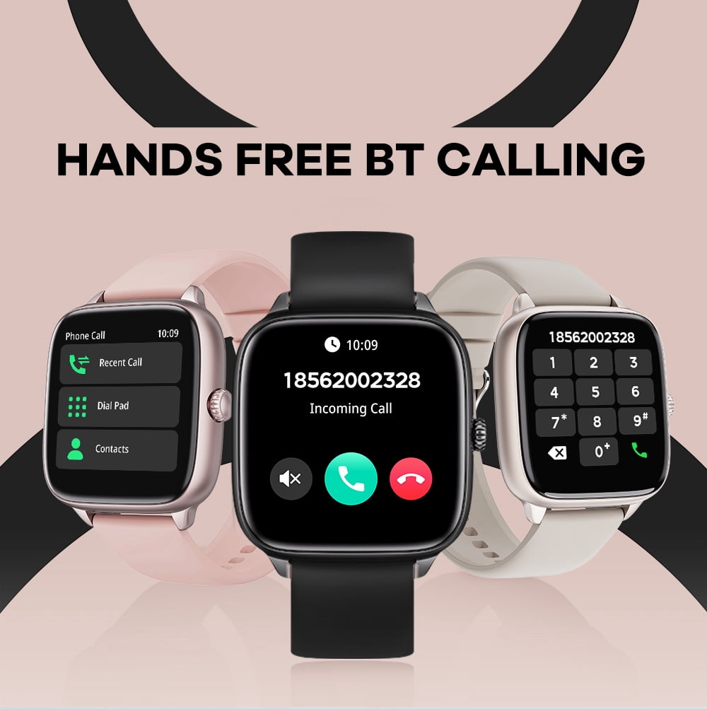 STA Smart Watch,IP68 Waterproof Smartwatch for Women Men 180+ Sports Modes,1.72-inch Fitness Tracker with Bluetooth Call(Answer/Make Calls) STA Smartwatch Compatible with Android and iPhone (Black)