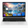 14.1-Inch Full HD Laptop, Intel N3450, 6GB Memory, 128GB SSD, Slim Portable Computer with WiFi, HDMI, Built-In Webcam, Silver