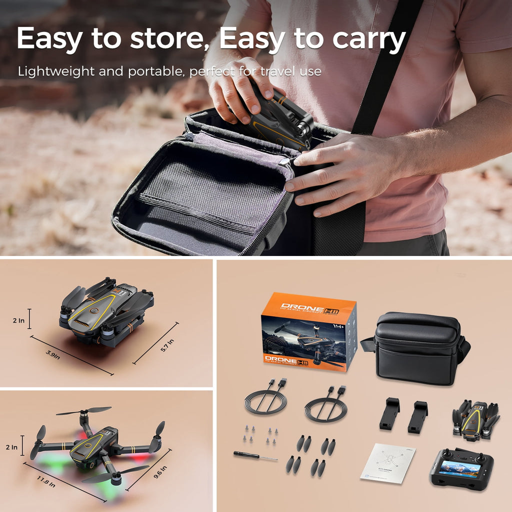 GPS Drone with 4K Camera,RC Drones with 4.5 inch HD Screen on Controller,Auto Return,2 Batteries for 45 min Flight Time,Long Range Transmission,Circle Fly and Follow Me Mode,Foldable Quadcopter