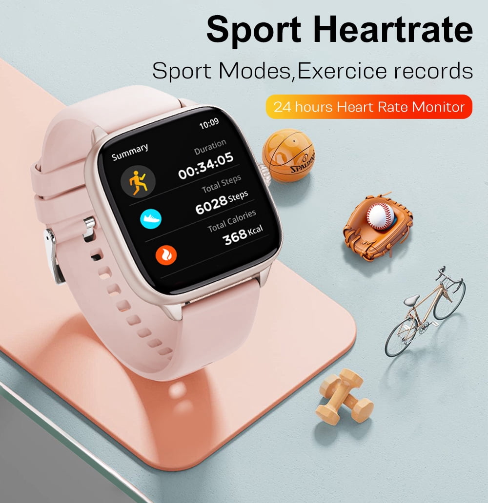 STA Smart Watch,IP68 Waterproof Smartwatch for Women Men 180+ Sports Modes,1.72-inch Fitness Tracker with Bluetooth Call(Answer/Make Calls) STA Smartwatch Compatible with Android and iPhone (Black)