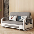 Furniture Modern Living 3-in-1 Sofa Bed, Gray Cotton-Linen with Assembly Tools