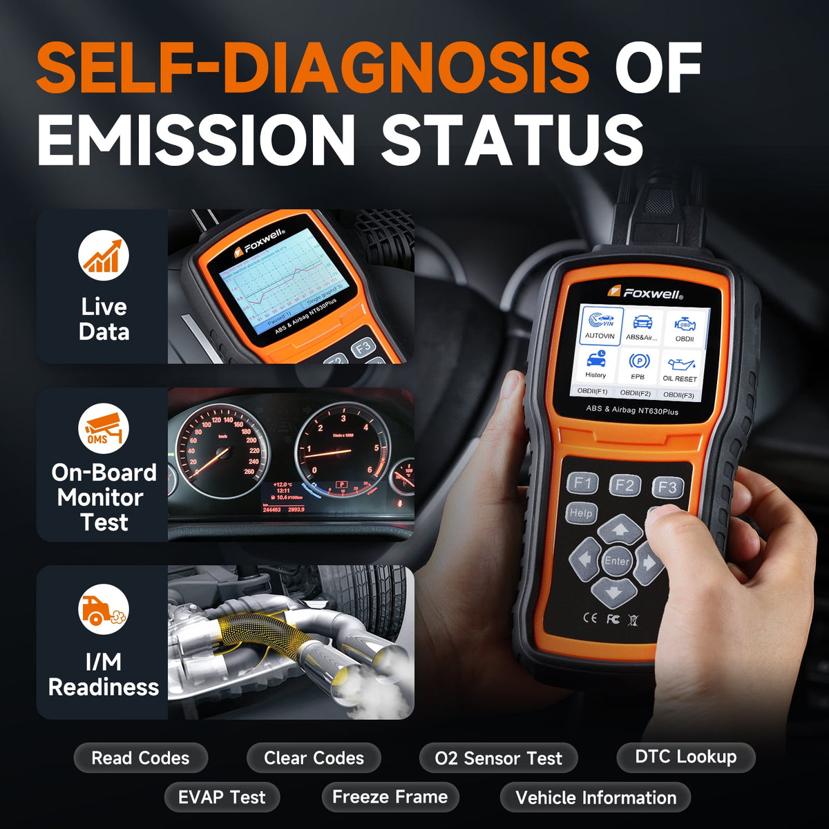 NT630 Plus Bidirectional SRS SAS ABS Bleeding OBD2 Scanner Code Reader Diagnostic Tool