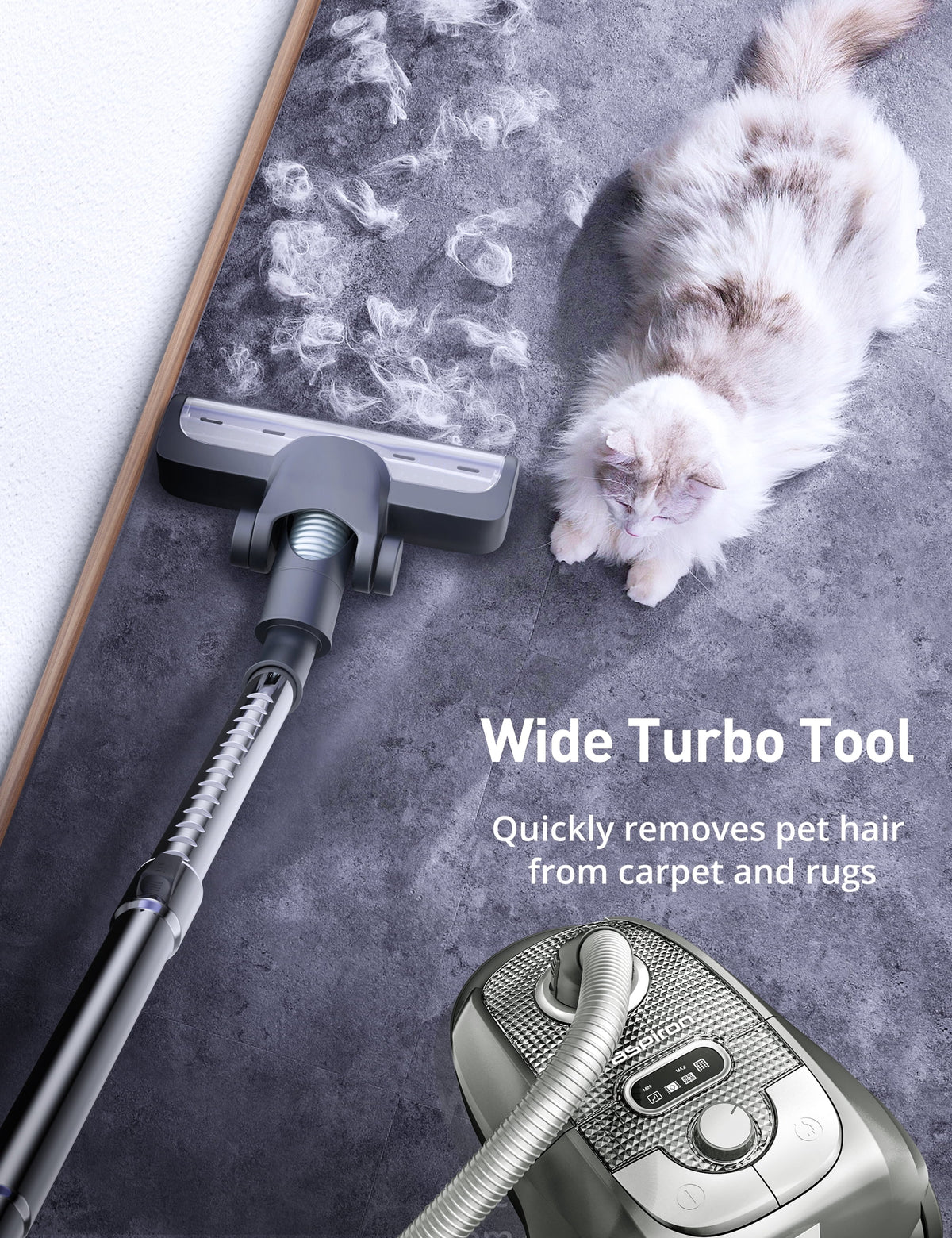 Canister Vacuum Cleaner, 1600W 40Kpa Canister Bagged Vacuum, 4QT, H13 HEPA Filter, 5 Tools, Variable Power Control, for Carpets, Hardwood Floors, Stairs, Pet Hair, Household, Car