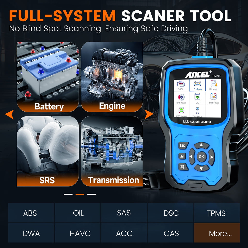 BM700 OBD2 Scanner Code Reader ABS SRS EPB TPMS Diagnostic Scanner Fit for BMW/Fit for Mini