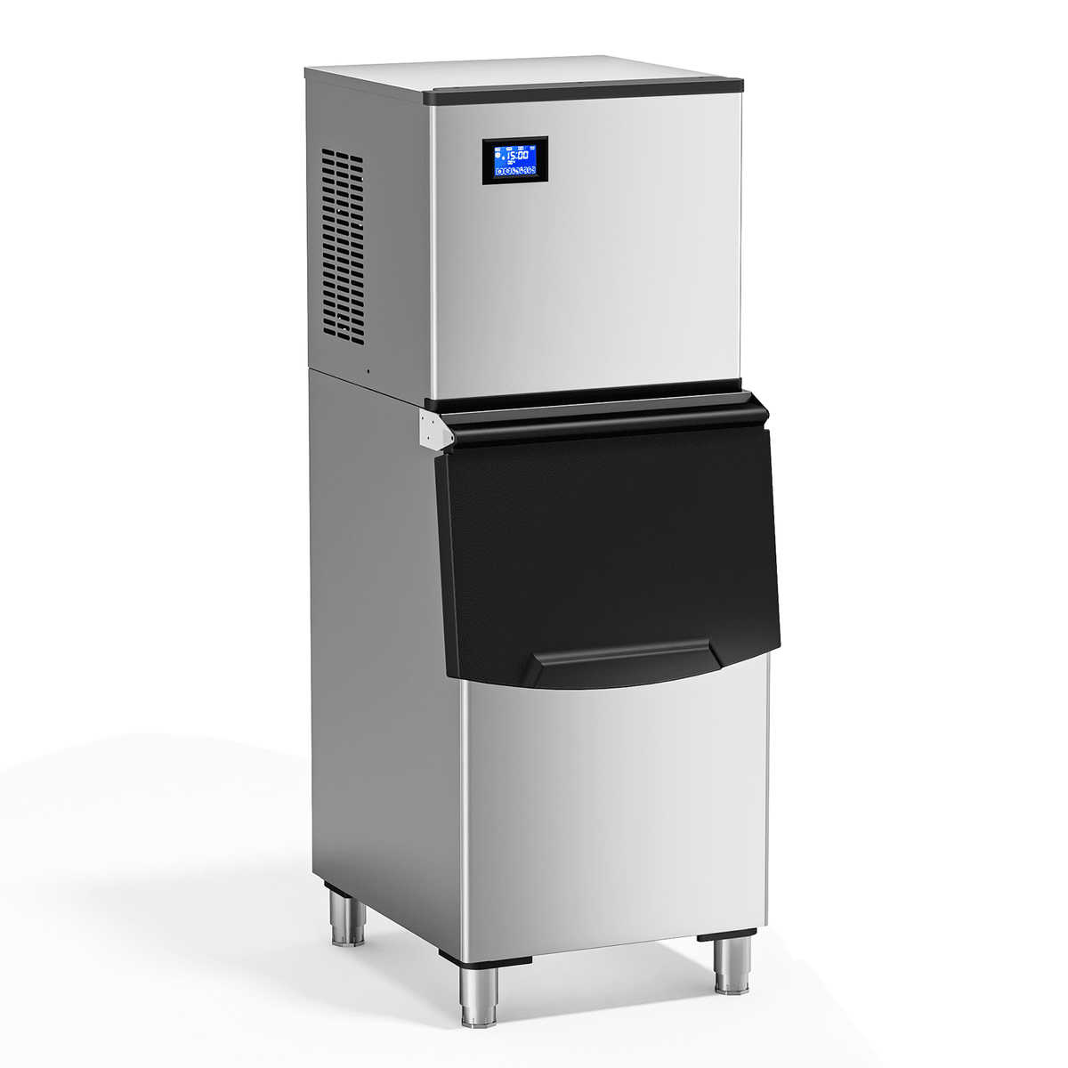 Split Commercial Ice Maker Machine 650LBS/24H with 350lbs Ice Bin, Nugget Ice Makers Commercial, Clear Cube Pellet Ice Maker, Fast Ice Maker Ice-Ready in 8-15mins