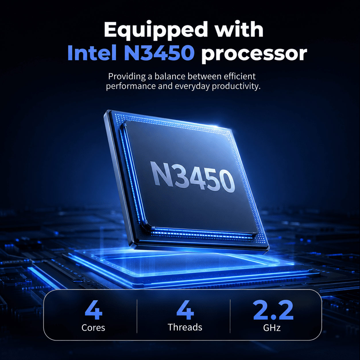 14.1" Laptop Computer, Intel Celeron N3450, 6GB RAM, 128GB SSD, Full HD Display, Ultra-Slim Notebook with WiFi, HDMI and Webcam, Silver