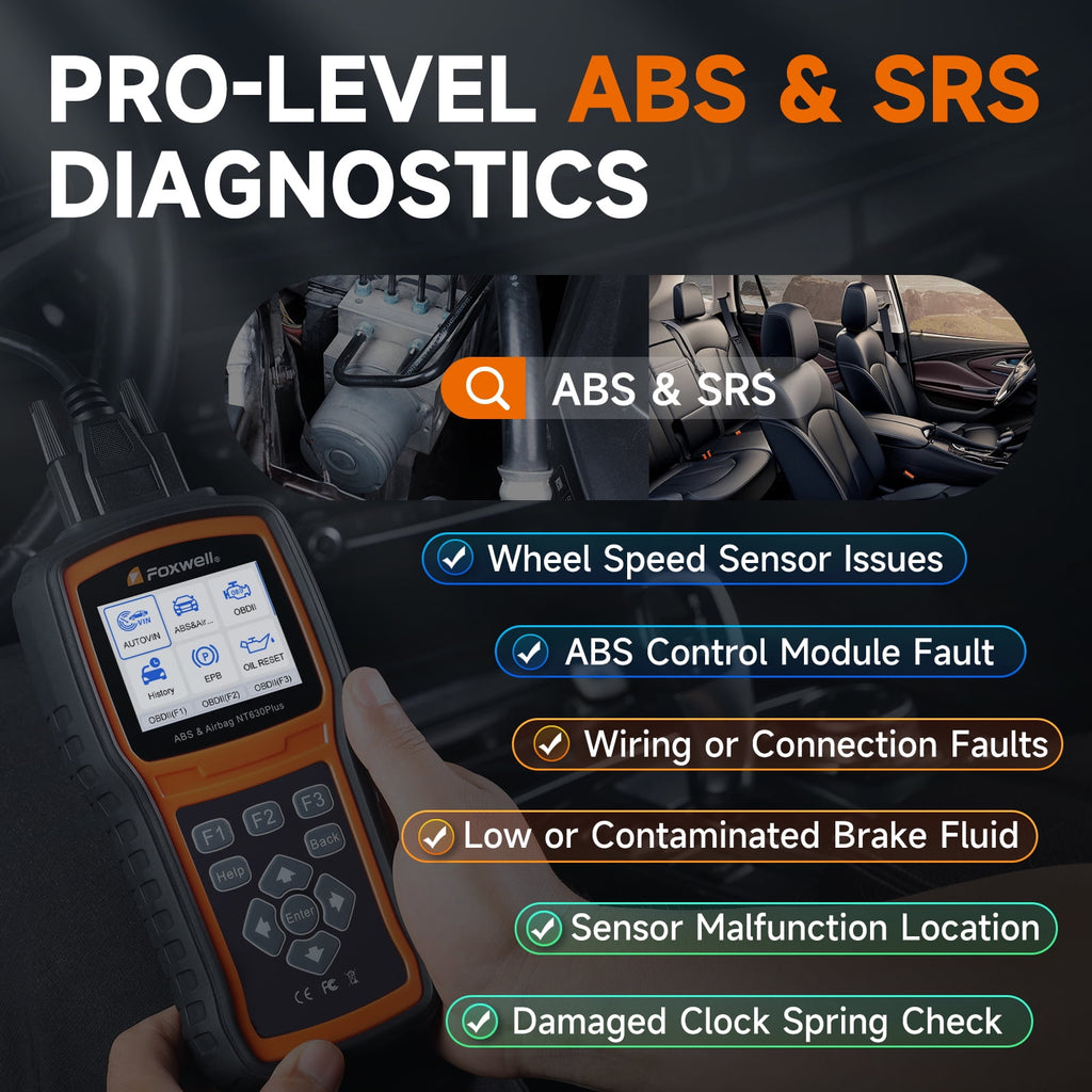 NT630 Plus Bidirectional SRS SAS ABS Bleeding OBD2 Scanner Code Reader Diagnostic Tool