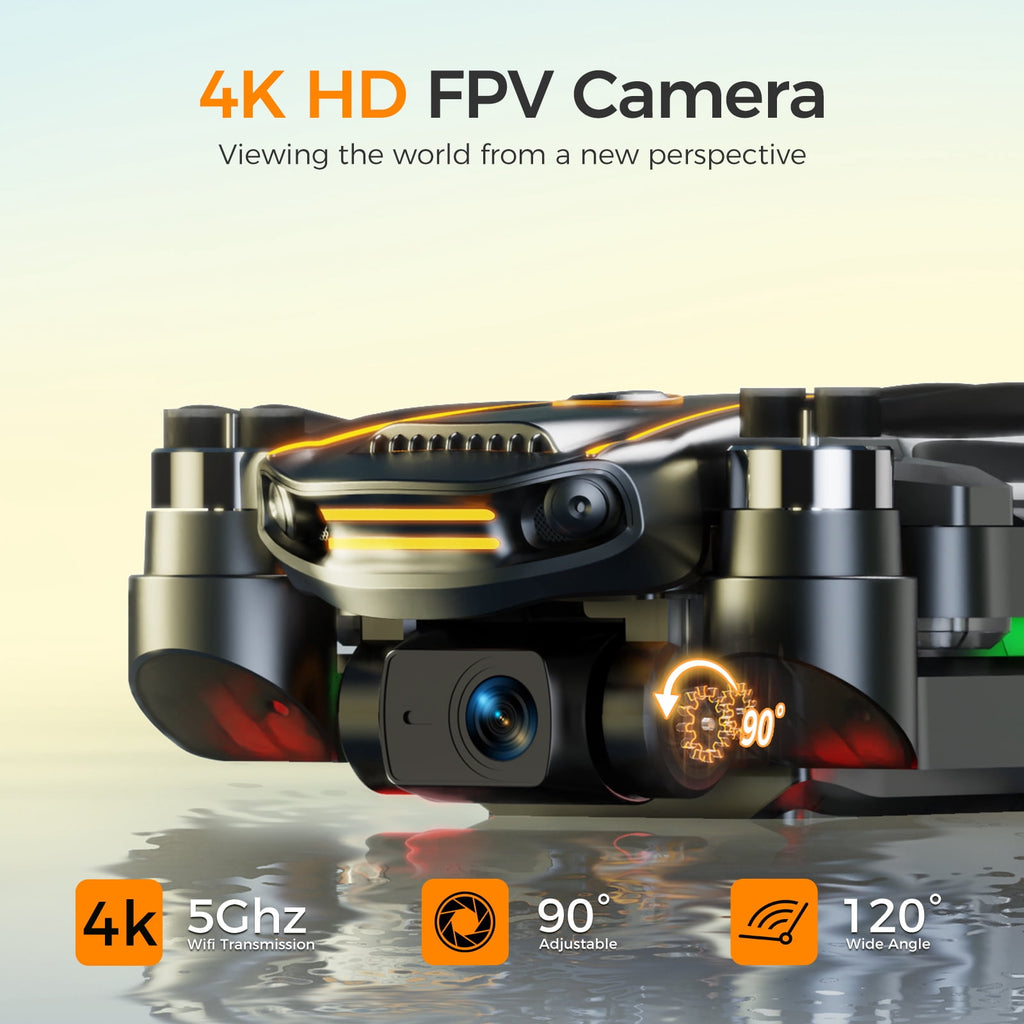 GPS Drone with 4K Camera,RC Drones with 4.5 inch HD Screen on Controller,Auto Return,2 Batteries for 45 min Flight Time,Long Range Transmission,Circle Fly and Follow Me Mode,Foldable Quadcopter