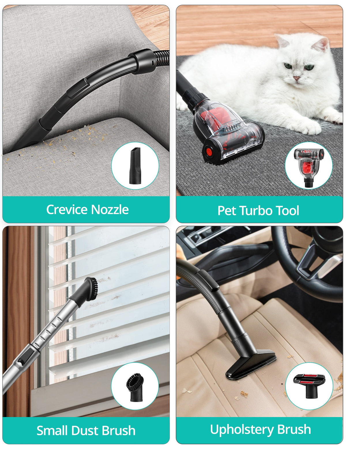 Canister Vacuum Cleaner, 1600W 40Kpa Bagless Canister Vacuum Cleaner with 5 Tools, Auto Cord Rewind, H13 HEPA Filter, 4Qt for Hard Floors, Carpet, Pet, Upholstery, Tiles