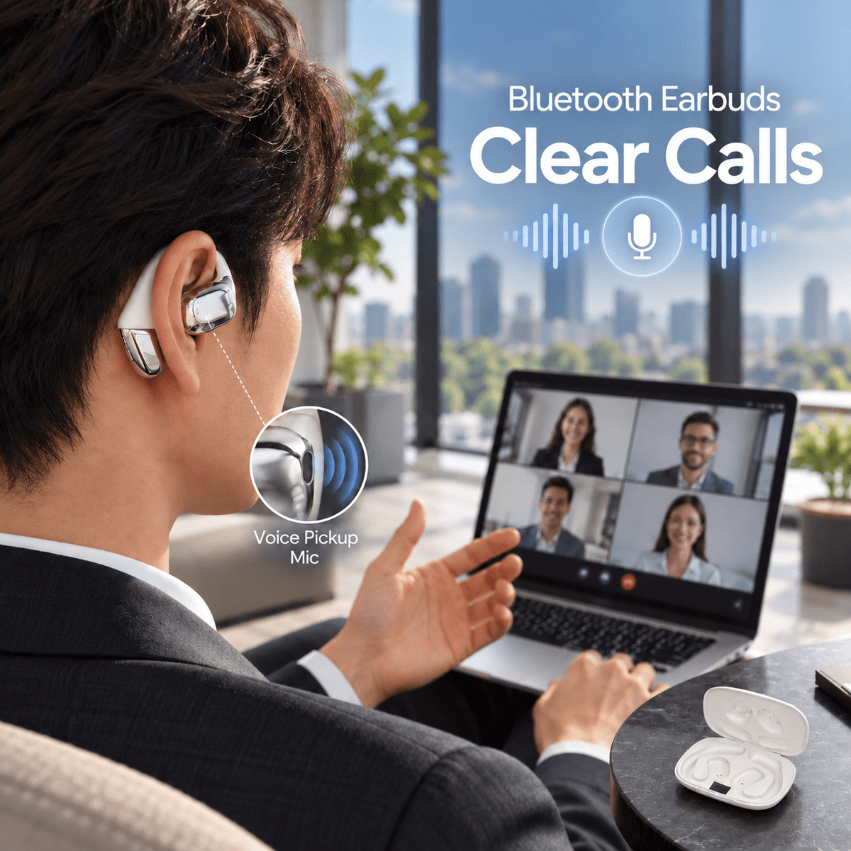 AI Translation Earbuds Real Time, Open-Ear Wireless Earbuds with 144 Languages Translator Earbuds, IPX5 Bluetooth Headphones Music & Calls for Travel, Business, gifts for woman