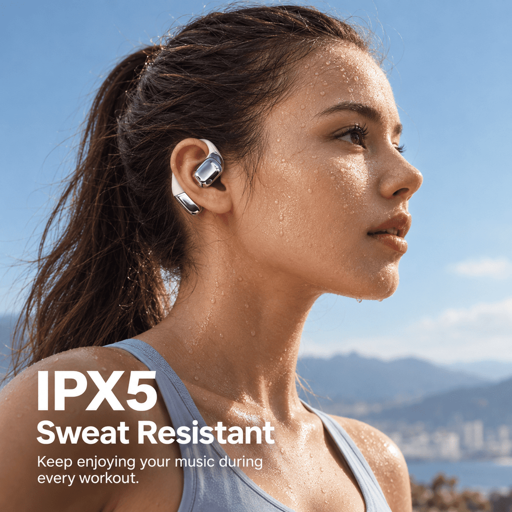 AI Translation Earbuds Real Time, Open-Ear Wireless Earbuds with 144 Languages Translator Earbuds, IPX5 Bluetooth Headphones Music & Calls for Travel, Business, gifts for woman