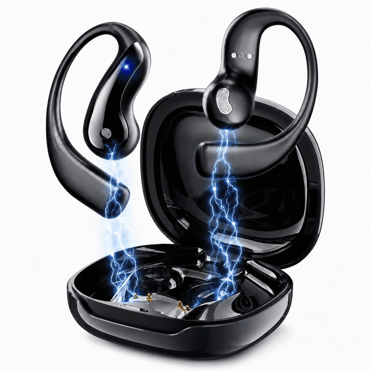AI Translation Earbuds Real Time, 164 Language Translator Earbuds, 4-in-1 Bluetooth Earbuds Pro, Open-Ear Translator headphones with No Subscription , 60H Playtime for Travel Work Learning