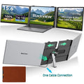 Blackview 15.6 inch Laptop Screen Extender, One Cable USB-C Connection Triple Portable Monitor, 1080P FHD IPS Dual Travel Monitor for 14"-17.3" Laptop, Win/Mac/Chrome/Android/PS4/5/Switch/Linux