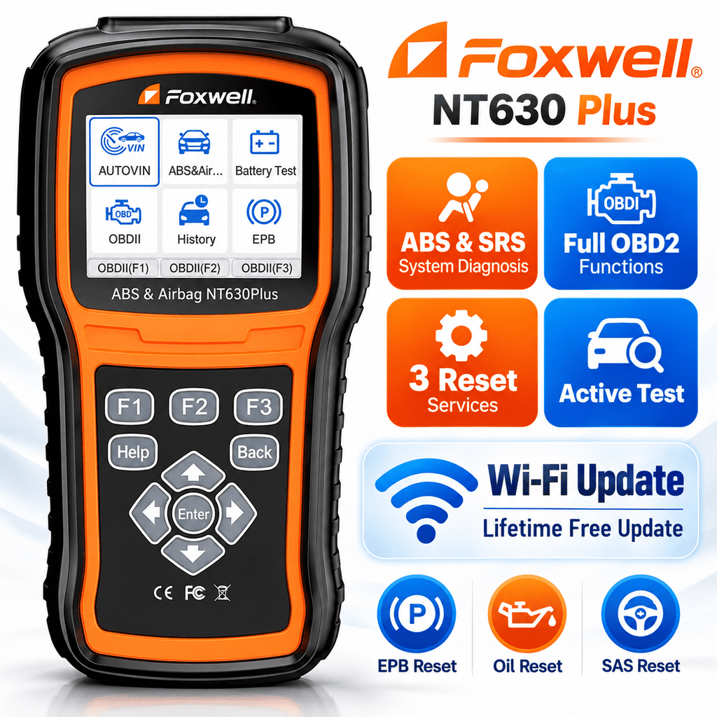 NT630 Plus Bidirectional SRS SAS ABS Bleeding OBD2 Scanner Code Reader Diagnostic Tool