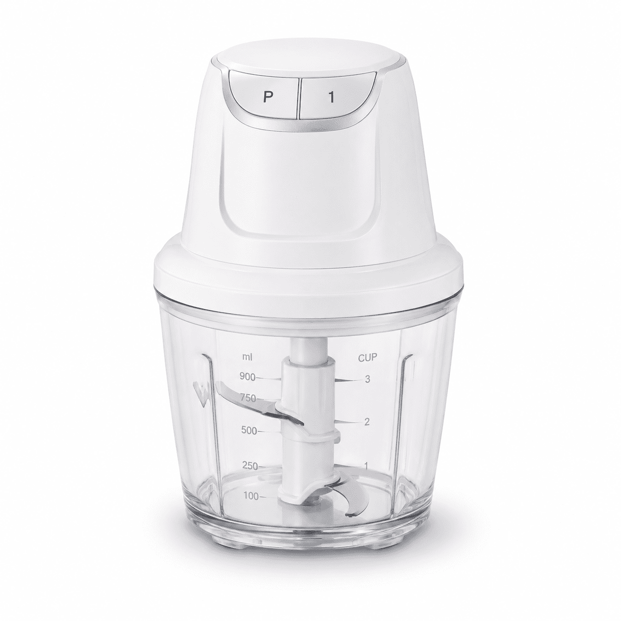 Hicloud White Mini Food Processor, 3 Cup Electric Meat Vegetable Chopper, Constant Speed Control Small Food Grinder for Garlic Onion Baby Food