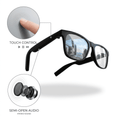 Bluetooth Smart Glasses Open Ear Audio Sunglasses with Touch Control Stereo Sound Hands Free Calls Voice Assistant Extended Standby for Sports Cycling Driving Outdoor Gift