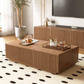 51.1" Mid-Century Modern Lift Top Coffee Table, Walnut Rectangular Center Table with Hidden Storage & Drawers, for Living Room, Apartment, Office
