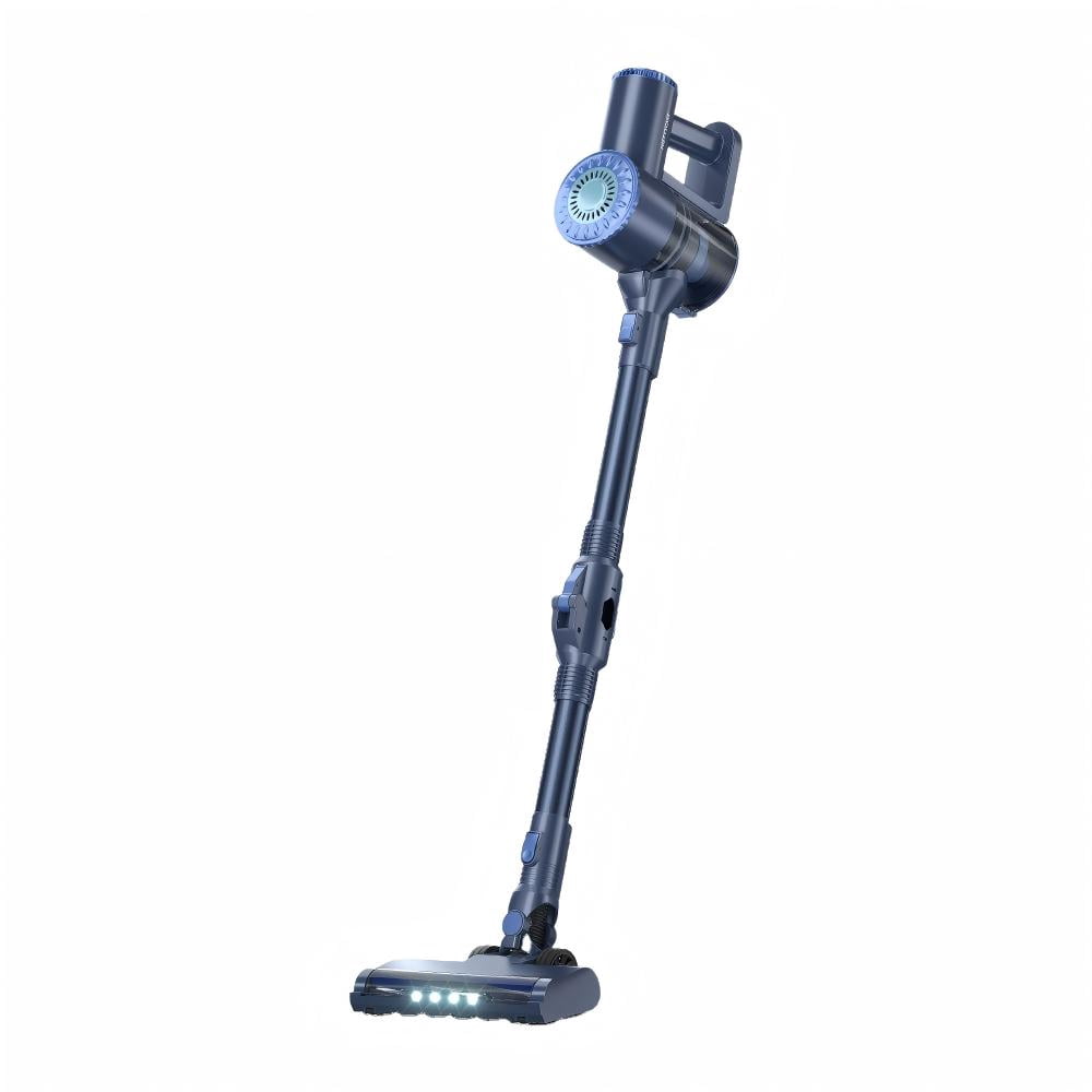 PrettyCare Cordless Stick Vacuum Cleaner 25Kpa Powerful Suction Upright for Carpet Hard Floor Pet Hair W400 Purple