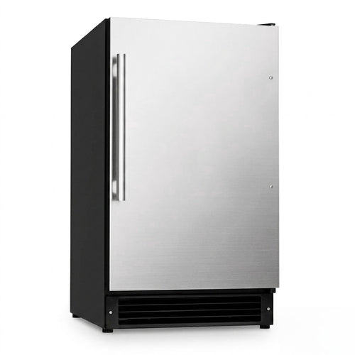 15" Drainless Undercounter Ice Maker, 22 lbs/24H Crescent Ice Machine, 22 lbs Storage Bin, No Drain Needed, Reversible Door, ETL