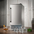 15" Gourmet Top Hat Ice Maker, 70 lbs/24H Spray Tech Undercounter Ice Machine with 22 lbs Bin, Built-In or Freestanding, ETL