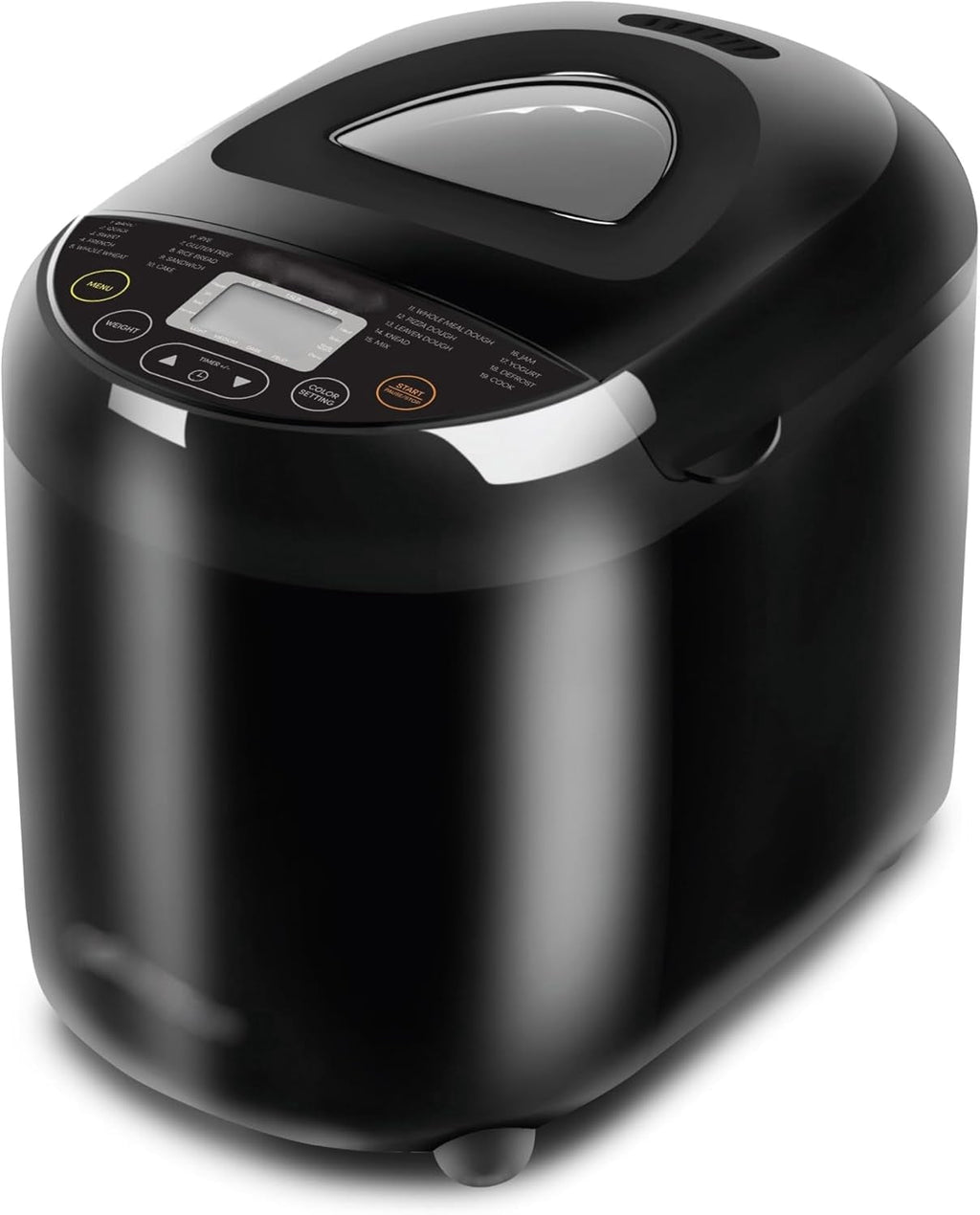 2LB Bread Maker Machine, 19-in-1 Programmable Bread Machine with Gluten Free Setting, 3 Loaf Sizes, 3 Crust Colors, 15H Delay Timer, 60Min Keep Warm, Nonstick Pan, LCD Display for Home Kitchen