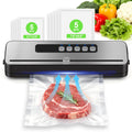 Vacuum Sealer Machine for Food with 20 Bags,60KPa Automatic Air Sealing Food Saver with Dry and Moist Food Modes,Led Indicator Lights, Easy to Clean, Compact Design