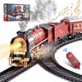 Train Set,Remote Control Trains for Set for Kids with Smokes, Lights and Sound,Toy Train Set for Under Christmas Tree, Holiday Birthday Gift for Boys and Girls
