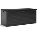 130 Gallon Resin Outdoor Storage Deck Box, Black