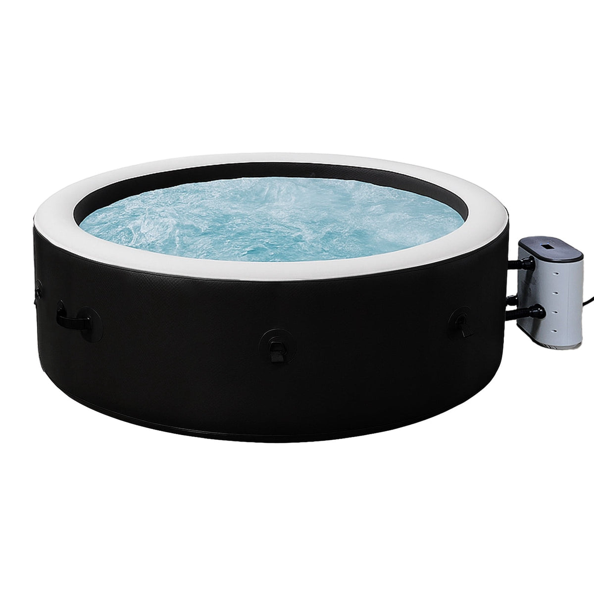 5-7 Person Inflatable Hot Tub, 150 Bubble Jets Portable Home Spa