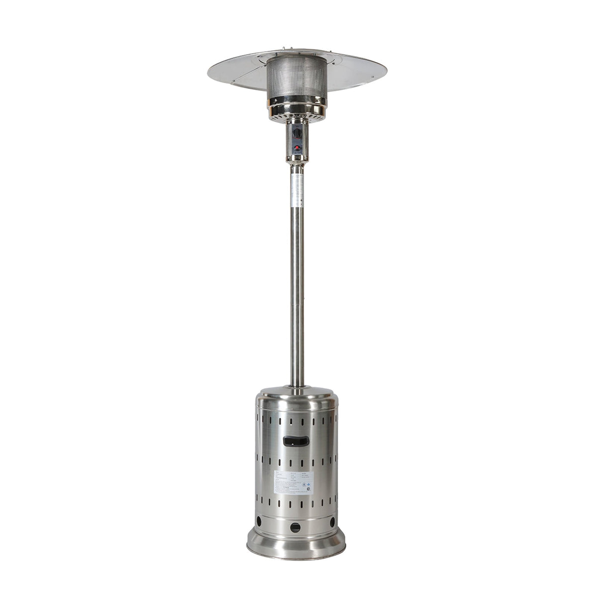 50,000 BTU Propane Patio Heater, Outdoor Standing Heater, Silver