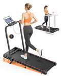 Toputure Walking Pad with 9% Adjustable Incline, 4-in-1 Folding Treadmill with Bluetooth App, LED Display, Remote Control, Compact Walking Pad for Home & Office, 300 lbs Capacity