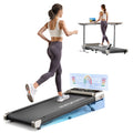 Toputure Walking Pad with 3-Level Manual Incline, Bluetooth APP, 12 Workout Programs, LED Display, Compact Under Desk Treadmill for Home & Office