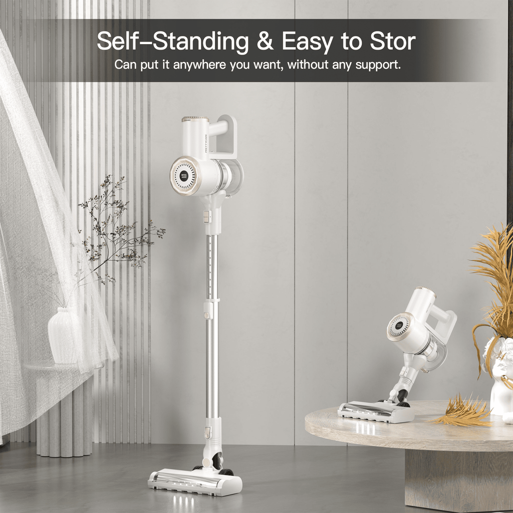 PrettyCare Cordless Stick Vacuum Cleaner Lightweight Upright for Carpet Hard Floor Pet Hair W200-W