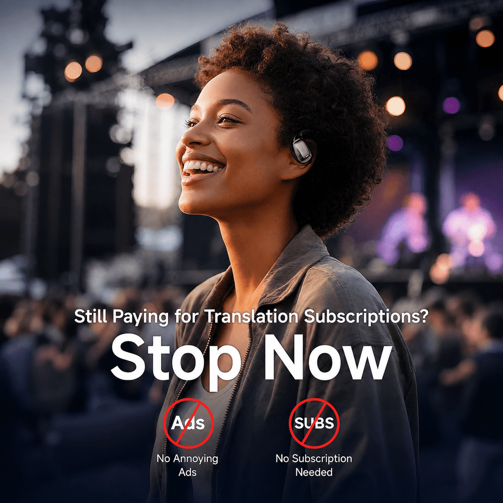 AI Translation Earbuds Real Time, 144 Languages Translator Earbuds, 3-in-1 Wireless Bluetooth Open-Ear Headphones with App for iOS & Android, Travel, Business & Language Learning
