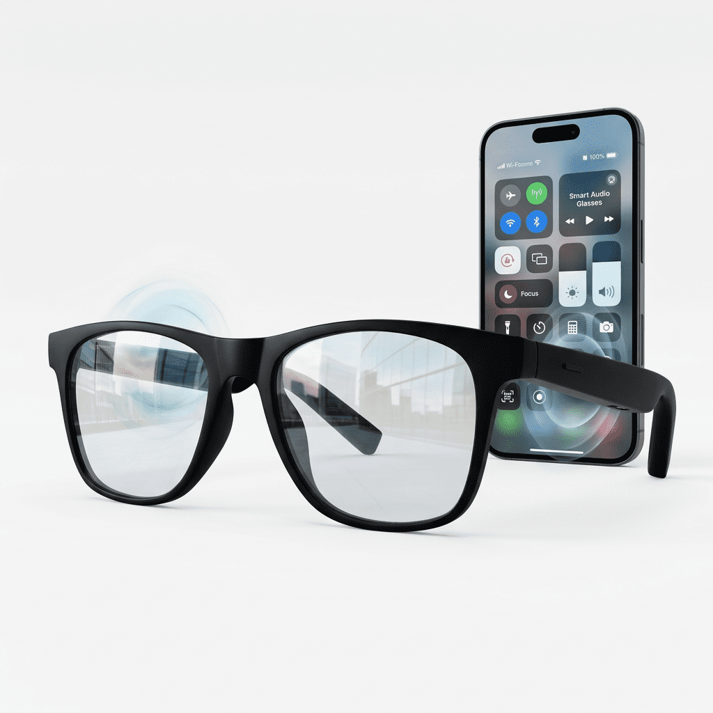 Bluetooth Smart Glasses Wireless Audio Sunglasses with Stereo Sound Touch Music Control Hands Free Calls Voice Assistant Extended Standby for Music Travel Commuting Gift